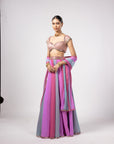 Aqua Lehenga Pants Set