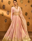 Baby Pink Mandarin Sky Lehenga Set