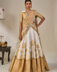 Ivory Backwater Postcard Lehenga Set