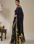 Black Malabar Grove Saree