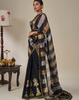 Black The Glided Lantern Saree