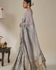 Grey Kathakali Malabar Saree