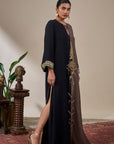 Black & Brown Shaahi Bloom Kaftan
