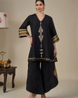 Black Pinnacle Arch Kurta Set