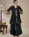 Black Pinnacle Arch Kurta Set