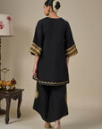 Black Pinnacle Arch Kurta Set
