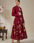 Cherry Malabar Masque Skirt Set