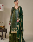 Green Kera Palm Anarkali Set