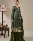 Green Kera Palm Anarkali Set