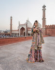 Green Banno Sharara Set