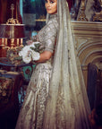 The Aurum Ekru Tree of Life Lehenga
