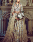 The Wild Ocean Ekru Lehenga