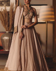 The Aged Ekru Saadgi Lehenga