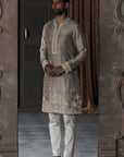 The La Creme' Savannah Tuscan Grey Kurta Set