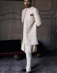 The Classic Dhagai Open Rambagh Achkan With Kurta