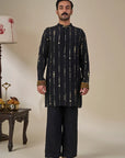 Black Celestial Moonfall Kurta Set