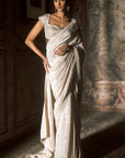 The Oslo Winged Silk Trinity Mukaish Saree
