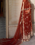 The Mashaal Tangerine Saree