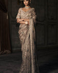 The New Shikargah Aged Lavendar Tissue Saree