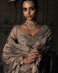 The New Shikargah Aged Lavendar Tissue Saree