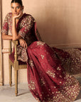 The Vintage Nizami Scarlet Saree