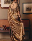 The Sheeshraag Walnut Silk Saree