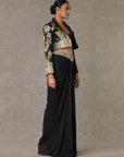 Black 'Son-Chidiya' Cropped Blazer Set