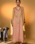 Baby Pink Moonfield Embroidered Kaftan