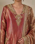 Rust 'Kaju Katli Kahaani' Kurta Set