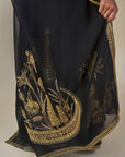 Black 'Gulkand Gulnaar' Anarkali Set