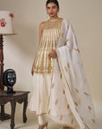 Ivory 'Leher Ki Mehfil' Anarkali Set