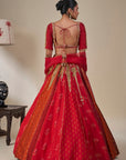 'Rango Sa Jahan' Lehenga in Red