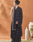 Black All Fours One Shoulder Tunic Set
