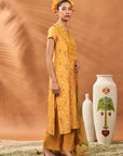 Yellow Spades Blossom Kurta Set