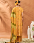 Yellow Spades Blossom Kurta Set