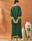 Green Clover Checks Kaftan
