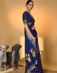 Navy Blue Amber Arches Saree