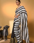 Black Stripes All Charms Saree