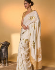 Ivory Ganesh Saree