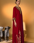 Red & Plum Moonlight Melody Kaftan