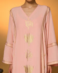 Baby Pink Tango Bloom High Low Kaftan