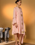 Baby Pink Tango Bloom High Low Kaftan