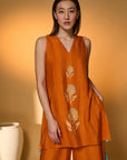 Saffron Sky Striped Kurta Set