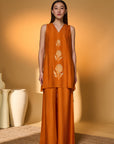 Saffron Sky Striped Kurta Set