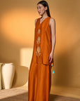 Saffron Sky Striped Kurta Set
