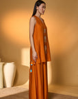 Saffron Sky Striped Kurta Set