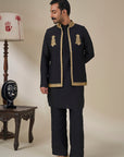 Black 'Khushboo Khwaab' Bandi Set