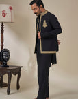 Black 'Khushboo Khwaab' Bandi Set