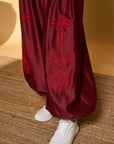 Maroon Pine-Code Co-Ord Set