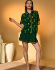 Green Tropical Shirt Set